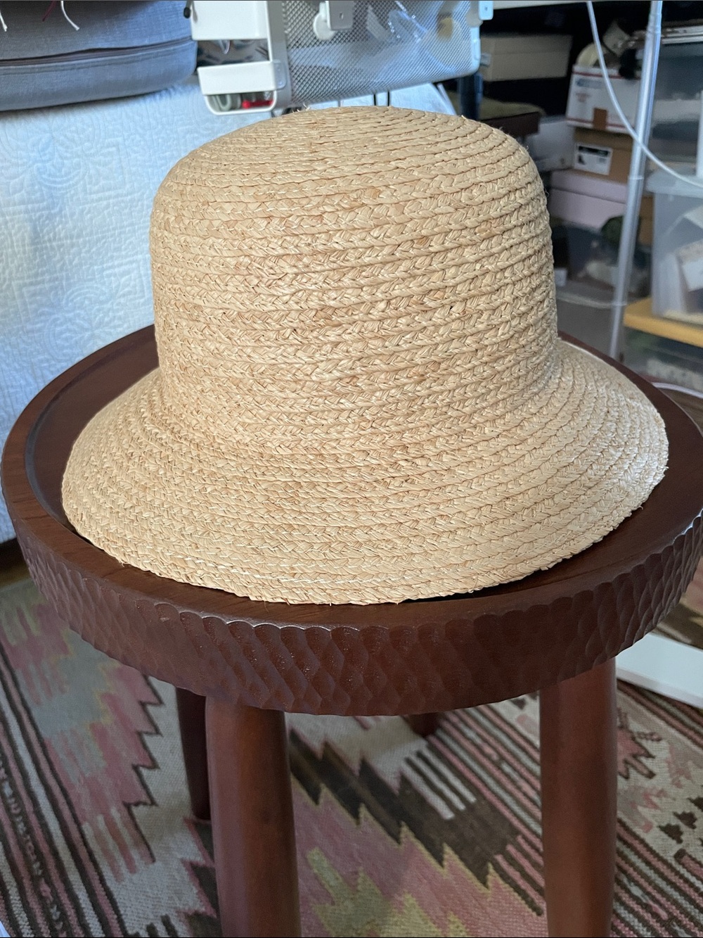 J. Crew Natural Straw Bucket Hat